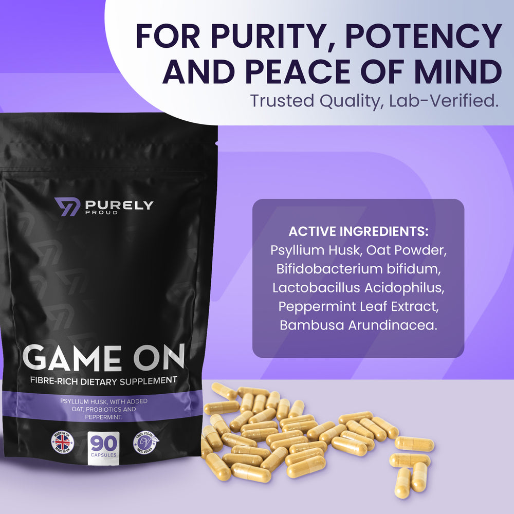 
                  
                    Purely Proud - GAME ON Fibre-Rich Dietary Supplement (90 Capsules)
                  
                