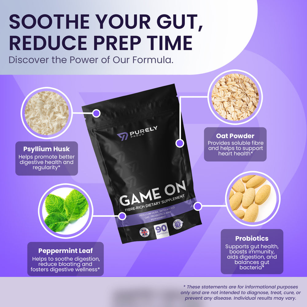 
                  
                    Purely Proud - GAME ON Fibre-Rich Dietary Supplement (90 Capsules)
                  
                